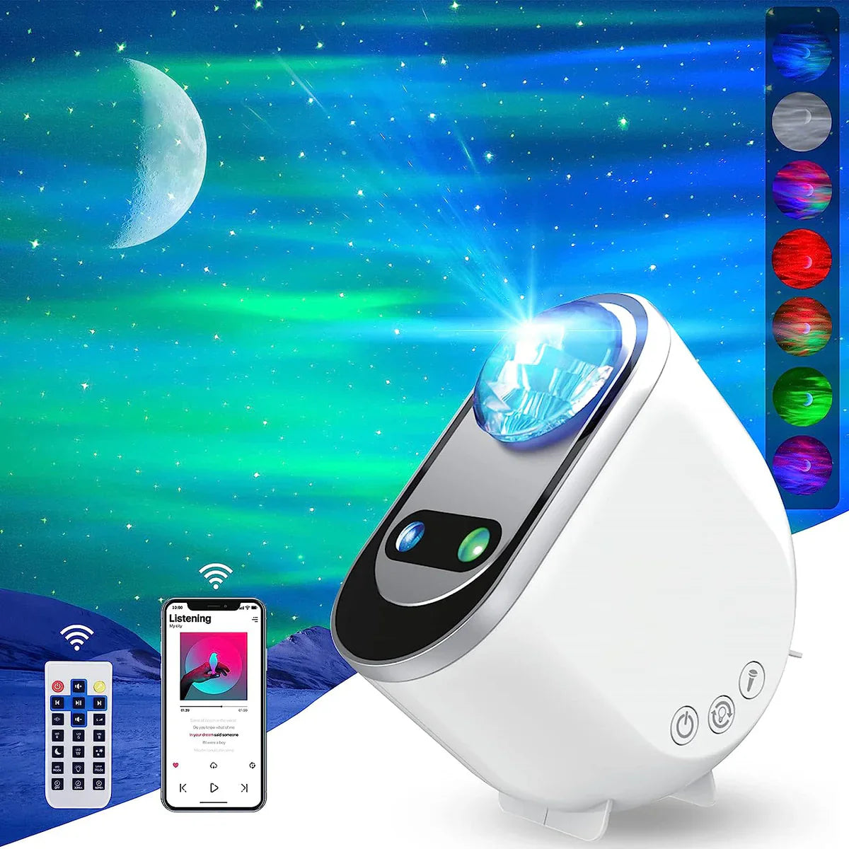 3In1 Bluetooth Aurora Light Projector Lamp